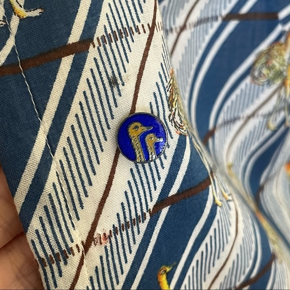 Gucci ostrich printed lightweight button shirt - Picture 2 of 8